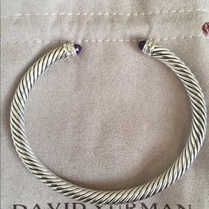David Yurman bangle w amethyst and diamonds